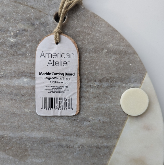 American Atelier marble cutting board 11"D round - Picture 3 of 6